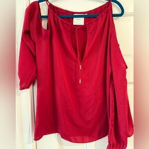 L'Academie cut out shoulder blouse